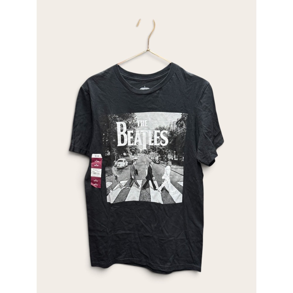 The Beatles Abbey Road Graphic T-Shirt Black Cotton Short Sleeve Small NWT